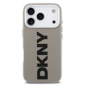 DKNY DKNY iPhone 17 Pro/iPhone 18 Pro Backcoverhoesje MagSafe Volledig bekleed met groot verticaal logo - Beige
