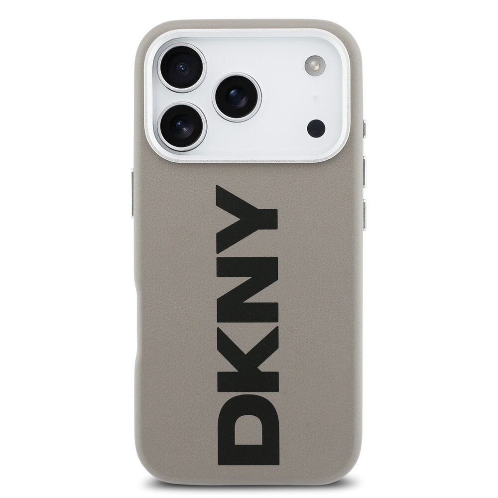 DKNY DKNY iPhone 17 Pro Back cover case - MagSafe - Full Wrap With Large Vertical Logo - Beige