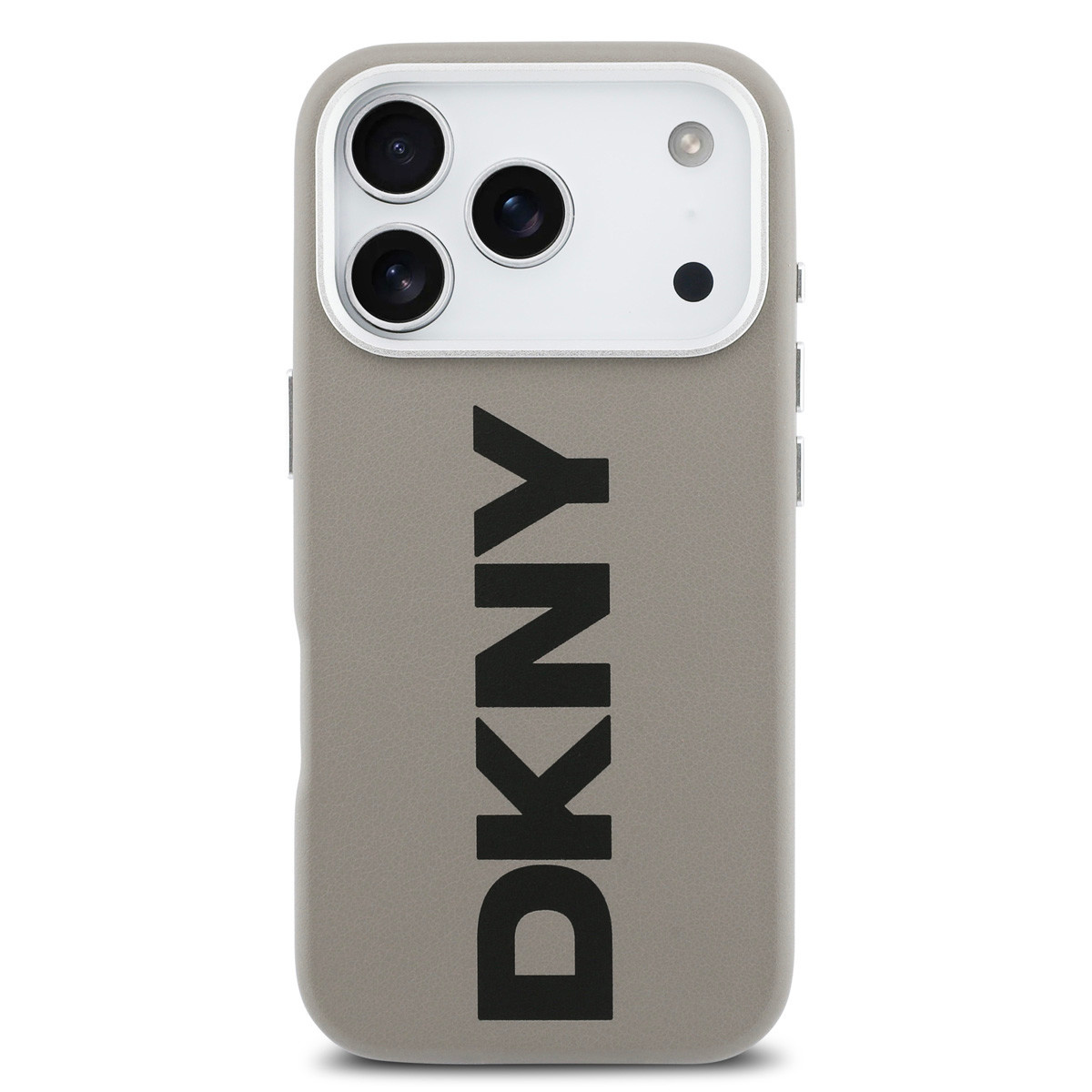 DKNY DKNY iPhone 17 Pro Backcover hoesje - MagSafe - Full Wrap With Large Vertical Logo - Beige, foto 3 van 6