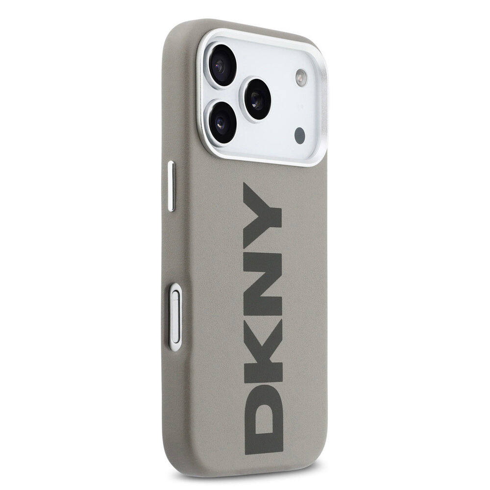 DKNY DKNY iPhone 17 Pro Back cover coque - MagSafe - Full Wrap With Large Vertical Logo - Beige