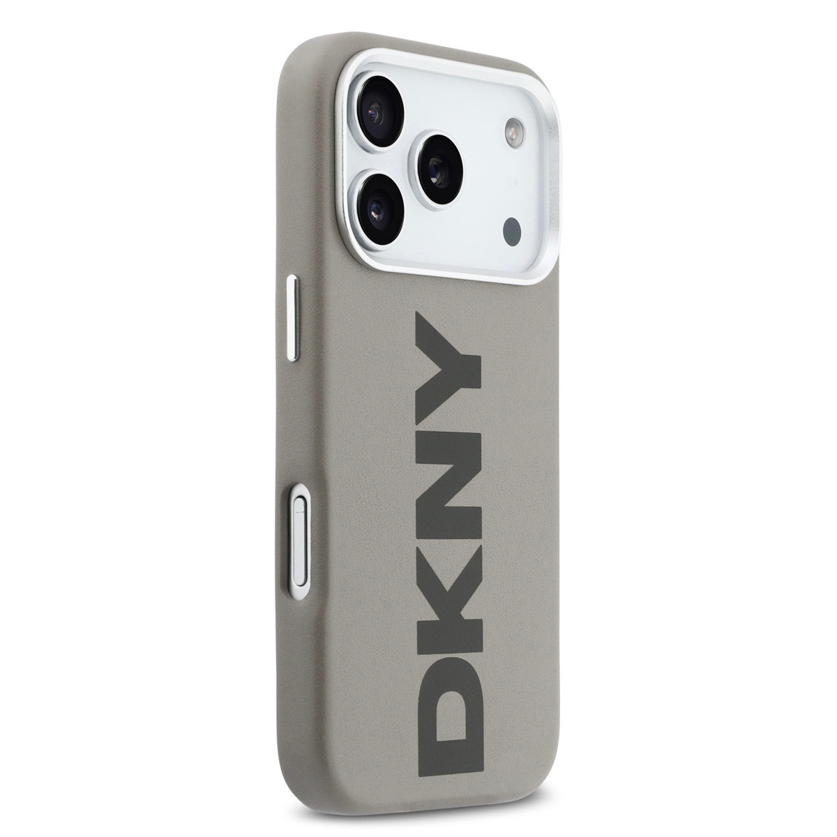 DKNY DKNY iPhone 17 Pro Backcover hoesje - MagSafe - Full Wrap With Large Vertical Logo - Beige, foto 4 van 6