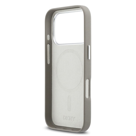 DKNY DKNY iPhone 17 Pro Back-Cover hul - MagSafe - Full Wrap With Large Vertical Logo - Beige