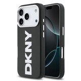 DKNY DKNY iPhone 17 Pro Back cover coque - MagSafe - Full Wrap With Large Vertical Logo - Noir