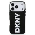DKNY DKNY iPhone 17 Pro/iPhone 18 Pro Handyhülle MagSafe Vollständig bezogen mit großem vertikalem Logo - Schwarz
