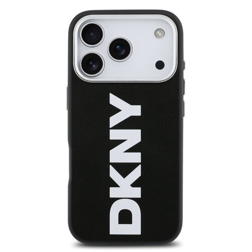 DKNY DKNY iPhone 17 Pro Back cover coque - MagSafe - Full Wrap With Large Vertical Logo - Noir