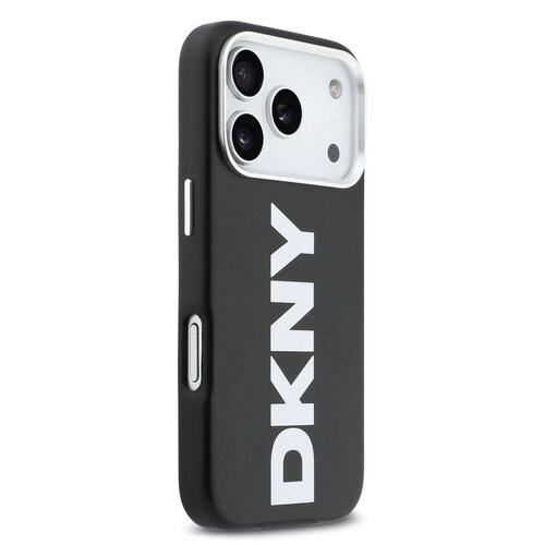 DKNY DKNY iPhone 17 Pro Back cover coque - MagSafe - Full Wrap With Large Vertical Logo - Noir