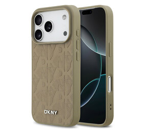 DKNY DKNY iPhone 17 Pro Back cover coque - MagSafe - Grid Pattern - Taupe DKNY DKNY iPhone 17 Pro Back cover coque - MagSafe - Grid Pattern - Taupe