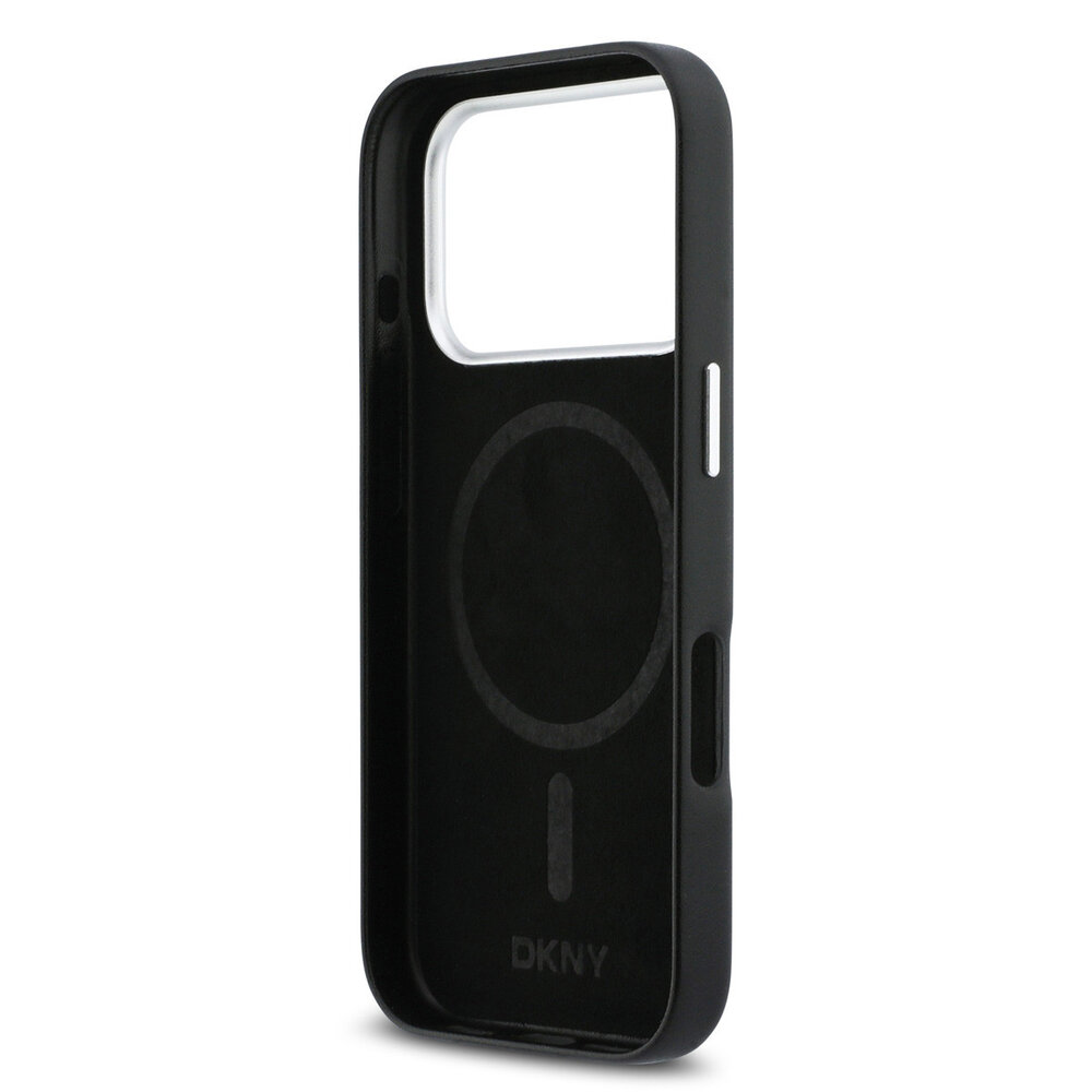 DKNY DKNY iPhone 17 Pro Back cover case - MagSafe - Full Wrap With Large Vertical Logo - Black