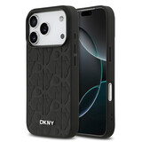 DKNY DKNY iPhone 17 Pro Backcover hoesje - MagSafe - Grid Pattern - Zwart