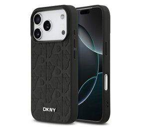 DKNY DKNY iPhone 17 Pro Back-Cover hul - MagSafe - Grid Pattern - Schwarz