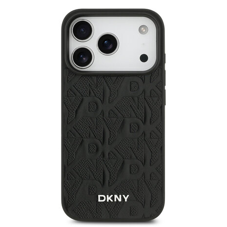DKNY DKNY iPhone 17 Pro Backcover hoesje - MagSafe - Grid Pattern - Zwart