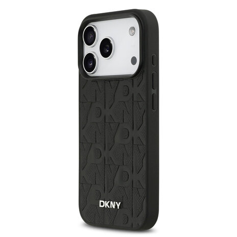 DKNY DKNY iPhone 17 Pro Back cover coque - MagSafe - Grid Pattern - Noir