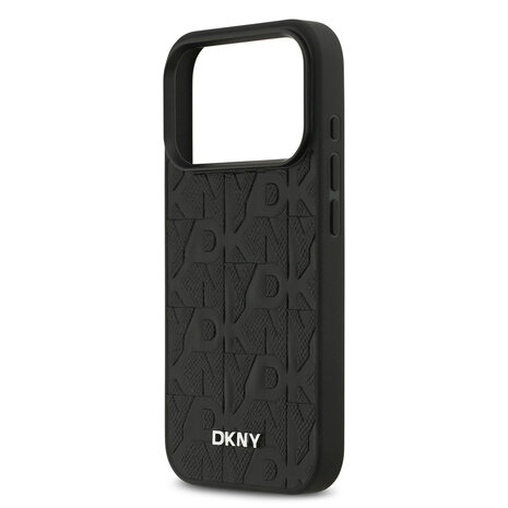 DKNY DKNY iPhone 17 Pro Back cover coque - MagSafe - Grid Pattern - Noir