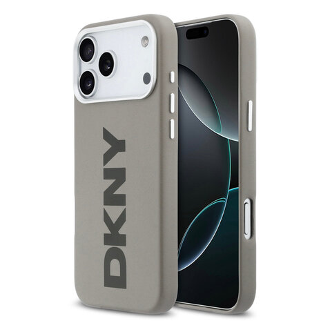 DKNY DKNY iPhone 17 Pro Max Back cover coque - MagSafe - Full Wrap With Large Vertical Logo - Beige DKNY DKNY iPhone 17 Pro Max Back cover coque - MagSafe - Full Wrap With Large Vertical Logo - Beige