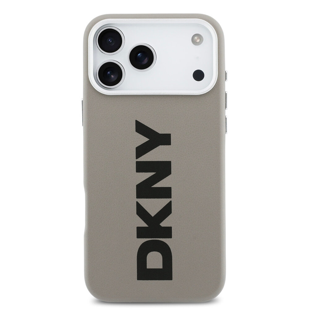 DKNY DKNY iPhone 17 Pro Max Back-Cover hul - MagSafe - Full Wrap With Large Vertical Logo - Beige