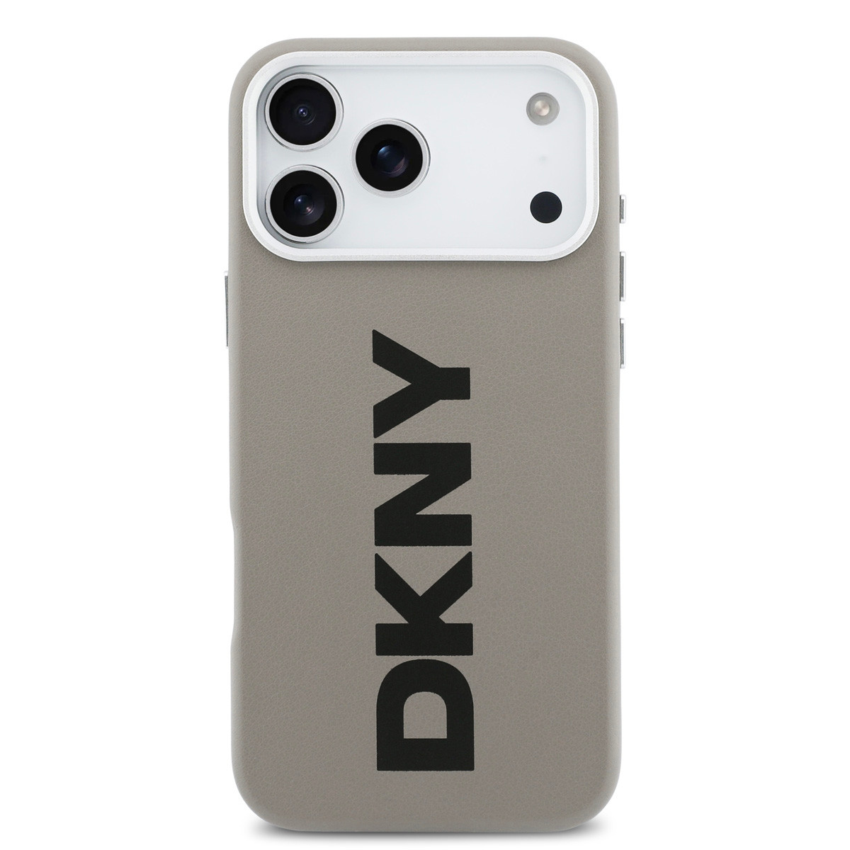 DKNY DKNY iPhone 17 Pro Max Backcover hoesje - MagSafe - Full Wrap With Large Vertical Logo - Beige, foto 3 van 6