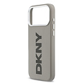 DKNY DKNY iPhone 17 Pro Max/iPhone 18 Pro Max Handyhülle MagSafe Vollständig bezogen mit großem vertikalem Logo - Beige
