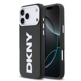 DKNY DKNY iPhone 17 Pro Max Backcover hoesje - MagSafe - Full Wrap With Large Vertical Logo - Zwart