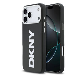 DKNY DKNY iPhone 17 Pro Max Back cover coque - MagSafe - Full Wrap With Large Vertical Logo - Noir