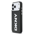 DKNY DKNY iPhone 17 Pro Max/iPhone 18 Pro Max Backcoverhoesje MagSafe Volledig bekleed met groot verticaal logo - Zwart