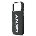 DKNY DKNY iPhone 17 Pro Max/iPhone 18 Pro Max Handyhülle MagSafe Vollständig bezogen mit großem vertikalem Logo - Schwarz
