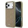 DKNY DKNY iPhone 17 Pro Max/iPhone 18 Pro Max Backcoverhoesje MagSafe Rasterpatroon - Taupe