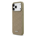 DKNY DKNY iPhone 17 Pro Max/iPhone 18 Pro Max Backcoverhoesje MagSafe Rasterpatroon - Taupe