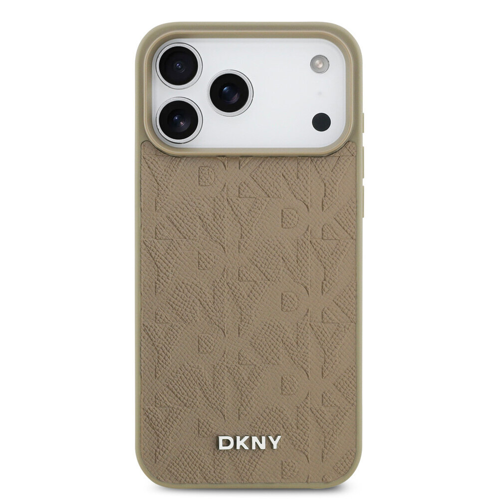 DKNY DKNY iPhone 17 Pro Max Back cover case - MagSafe - Grid Pattern - Taupe