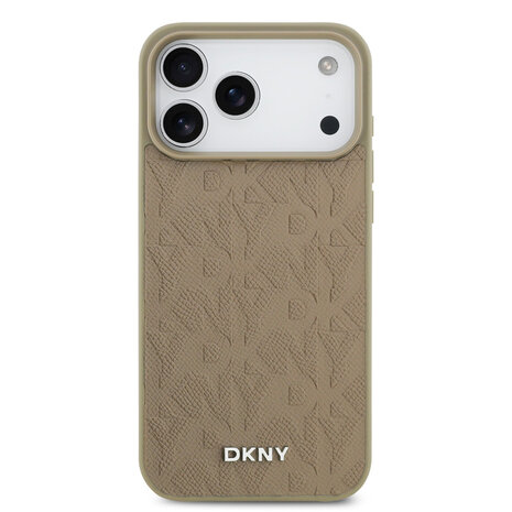 DKNY DKNY iPhone 17 Pro Max Back cover case - MagSafe - Grid Pattern - Taupe