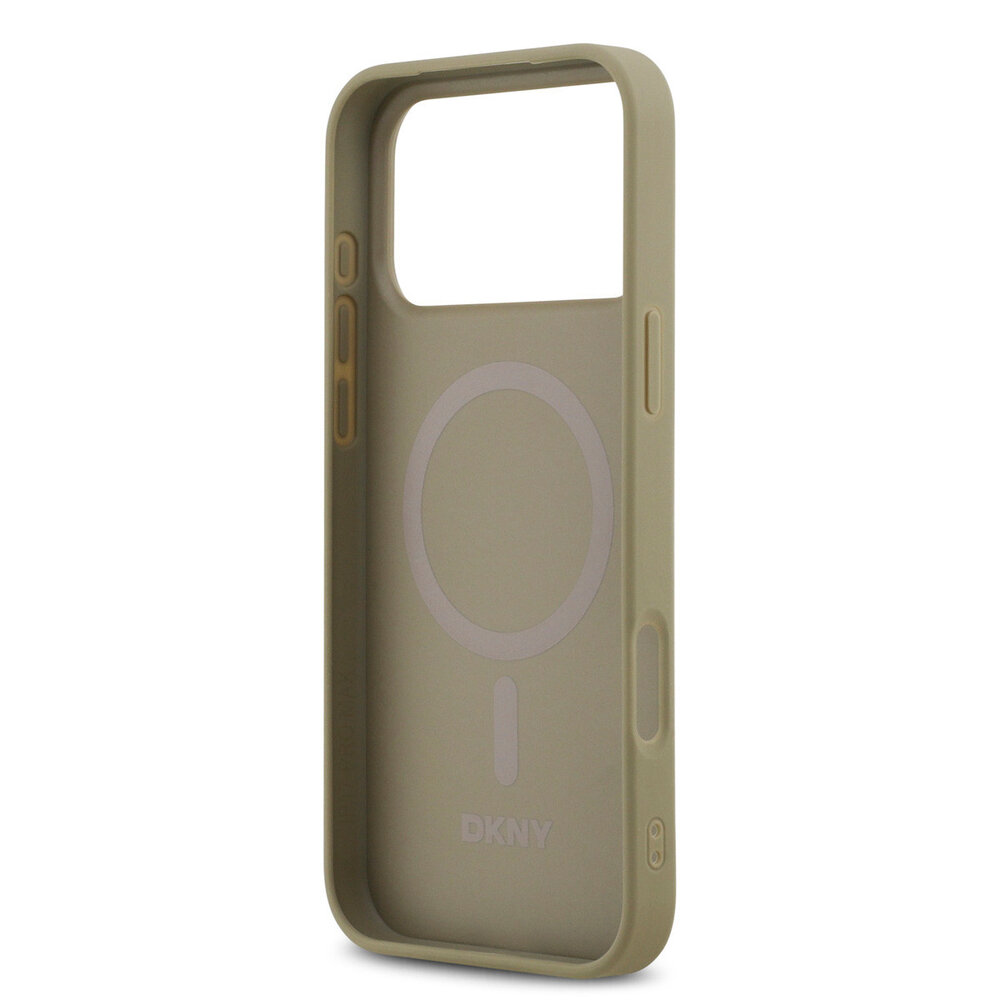 DKNY DKNY iPhone 17 Pro Max Back cover coque - MagSafe - Grid Pattern - Taupe