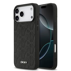 DKNY iPhone 17 Pro Max/iPhone 18 Pro Max Handyhülle MagSafe Gittermuster - Schwarz