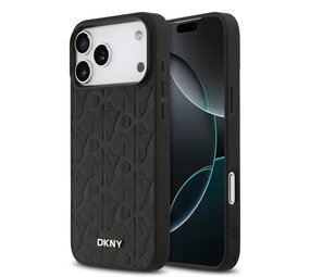 DKNY DKNY iPhone 17 Pro Max Back-Cover hul - MagSafe - Grid Pattern - Schwarz
