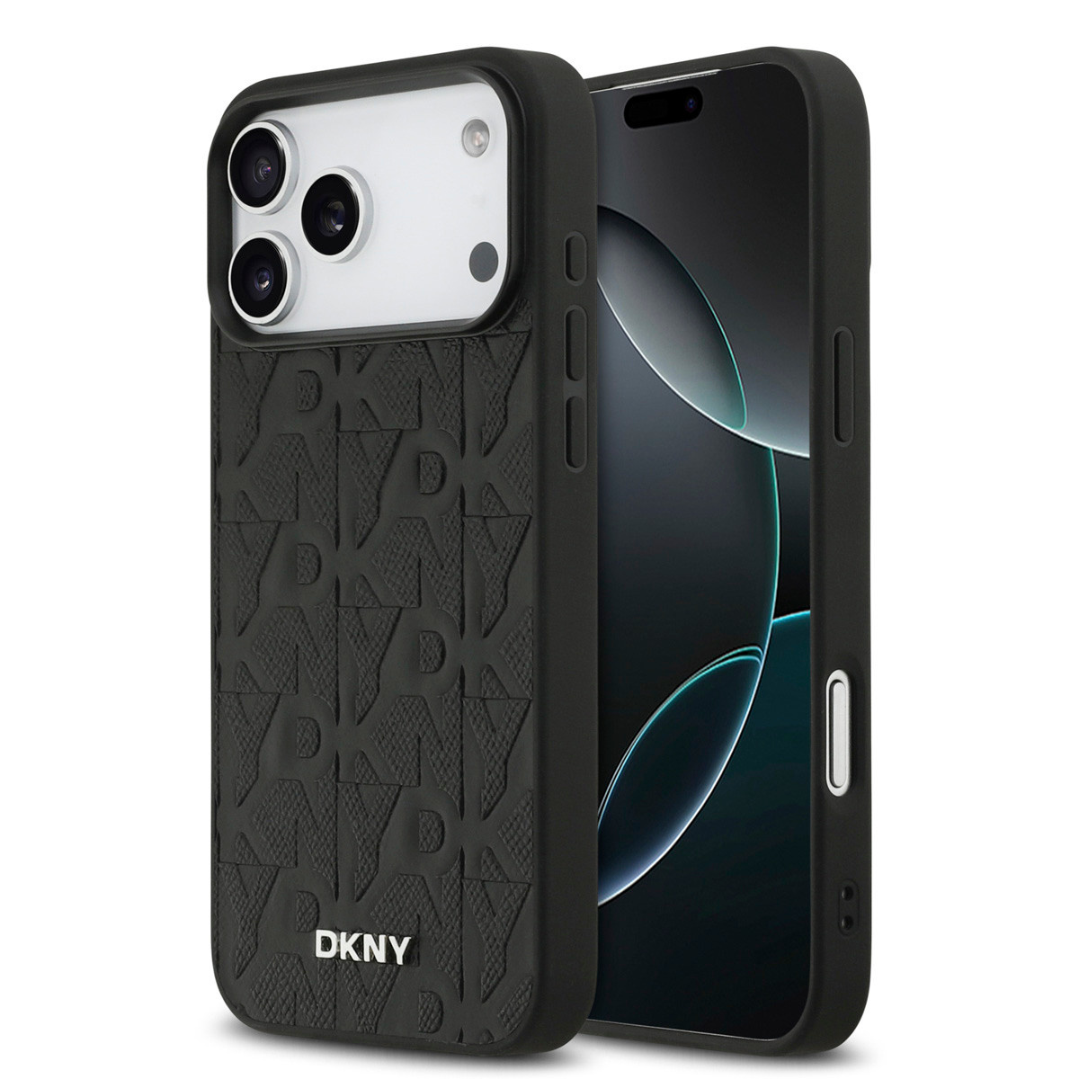 DKNY DKNY iPhone 17 Pro Max Backcover hoesje - MagSafe - Grid Pattern - Zwart
