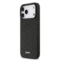 DKNY DKNY iPhone 17 Pro Max/iPhone 18 Pro Max Backcoverhoesje MagSafe Rasterpatroon - Zwart