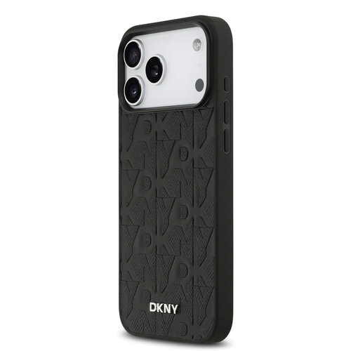 DKNY DKNY iPhone 17 Pro Max/iPhone 18 Pro Max Backcoverhoesje MagSafe Rasterpatroon - Zwart