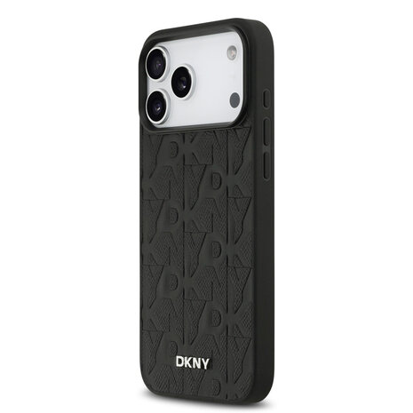 DKNY DKNY iPhone 17 Pro Max Backcover hoesje - MagSafe - Grid Pattern - Zwart