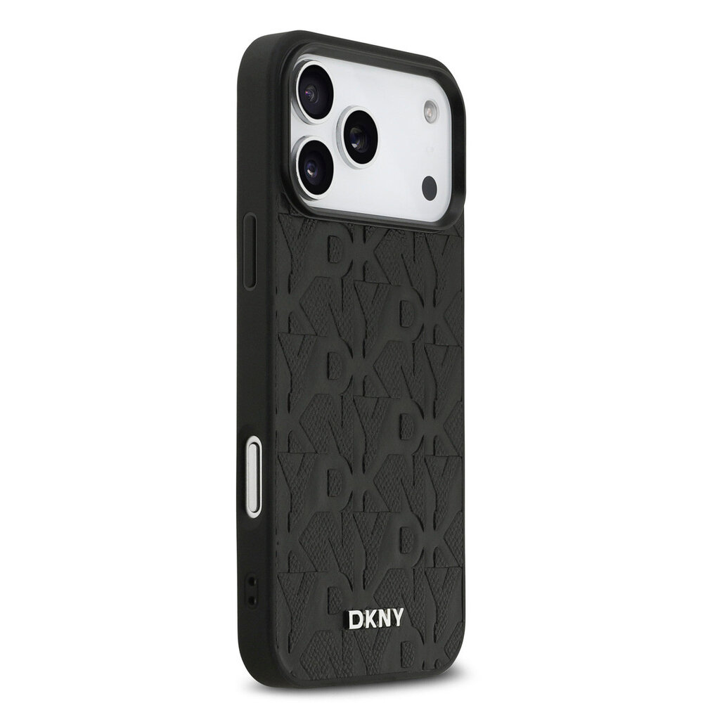 DKNY DKNY iPhone 17 Pro Max Backcover hoesje - MagSafe - Grid Pattern - Zwart