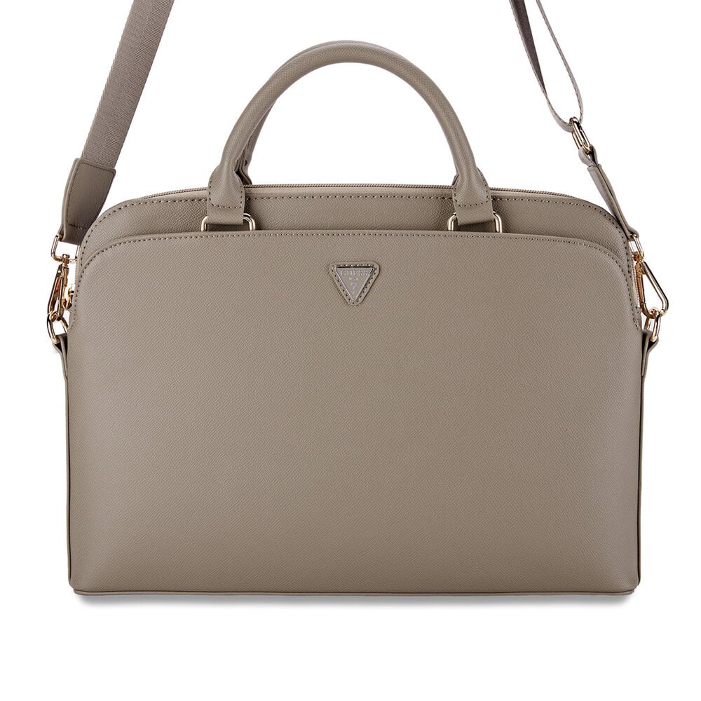 Guess Guess Wallet sack - Grained Zipper Pocket - Triangle Logo - Braun Guess Guess Wallet sack - Grained Zipper Pocket - Triangle Logo - Braun