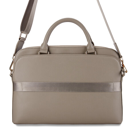 Guess Guess Laptop bag - Grained Zipper Pocket - Triangle Logo - Brown Guess Guess Laptop bag - Grained Zipper Pocket - Triangle Logo - Brown