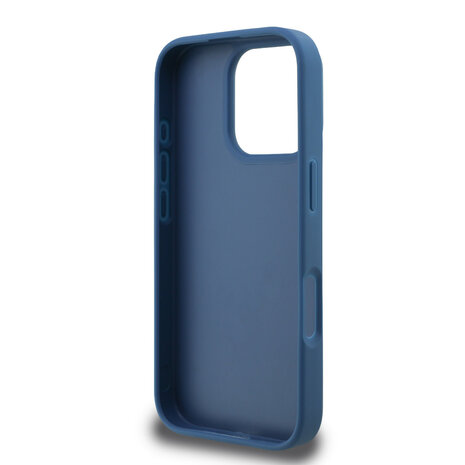 Guess Guess iPhone 16 Pro Back cover case - MagSafe - 4G Classic Logo With Strap - Blue