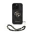 Guess iPhone 16 Pro Back cover case - MagSafe - 4G Classic Logo With Strap - Black