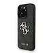 Guess Guess iPhone 16 Pro Back cover coque - MagSafe - 4G Classic Logo With Strap - Noir