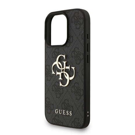 Guess Guess iPhone 16 Pro Back cover case - MagSafe - 4G Classic Logo With Strap - Black Guess Guess iPhone 16 Pro Back cover case - MagSafe - 4G Classic Logo With Strap - Black