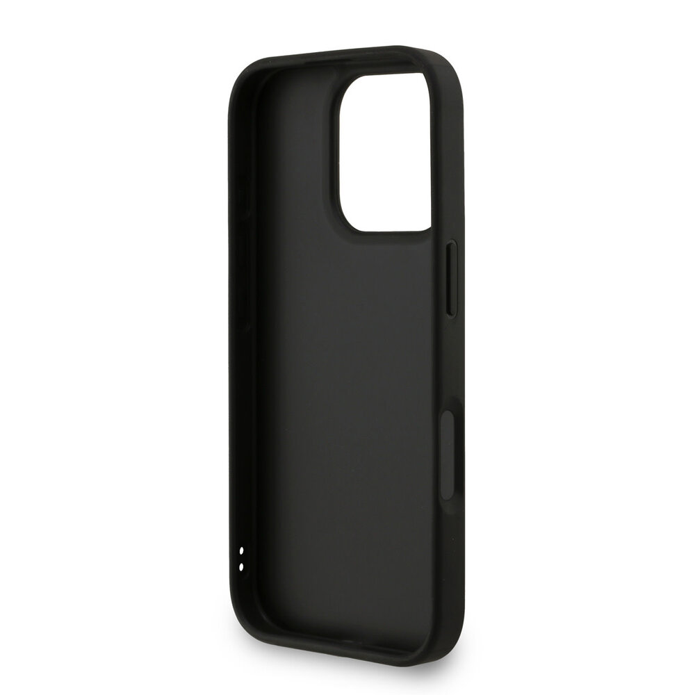 Guess Guess iPhone 16 Pro Back cover case - MagSafe - 4G Classic Logo With Strap - Black Guess Guess iPhone 16 Pro Back cover case - MagSafe - 4G Classic Logo With Strap - Black
