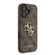 Guess Guess iPhone 16 Plus Back cover case - MagSafe - 4G Classic Logo With Strap - Brown