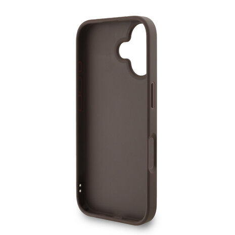 Guess Guess iPhone 16 Plus Back cover case - MagSafe - 4G Classic Logo With Strap - Brown