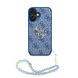 Guess Guess iPhone 16 Backcover hoesje - MagSafe - 4G Classic Logo With Strap - Blauw Guess Guess iPhone 16 Backcover hoesje - MagSafe - 4G Classic Logo With Strap - Blauw