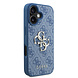 Guess Guess iPhone 16 Back cover case - MagSafe - 4G Classic Logo With Strap - Blue