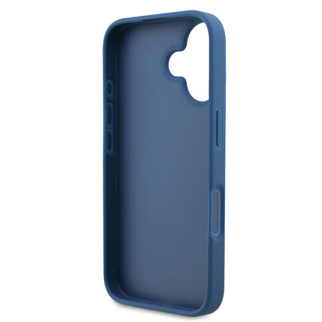 Guess Guess iPhone 16 Back cover coque - MagSafe - 4G Classic Logo With Strap - Bleu Guess Guess iPhone 16 Back cover coque - MagSafe - 4G Classic Logo With Strap - Bleu