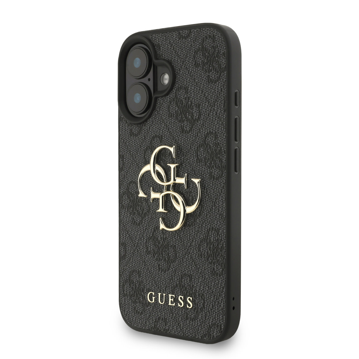 Guess Guess iPhone 16 Backcover hoesje - MagSafe - 4G Classic Logo With Strap - Zwart, foto 3 van 6